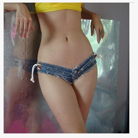 Hot Denim Cut Off Mini Shorts - Picture 1 of 5